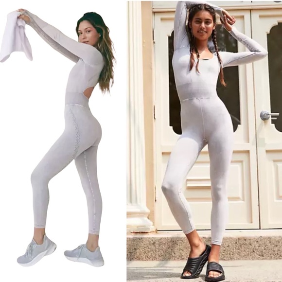 NEW Free People Good Karma Long Sleeve Onesie Jumpsuit - Picture 2 of 9